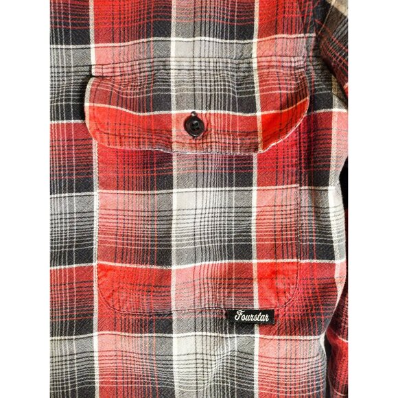 FOURSTAR Mens Small thermal lined Flannel Button-up shirt/Jacket - Picture 5 of 13